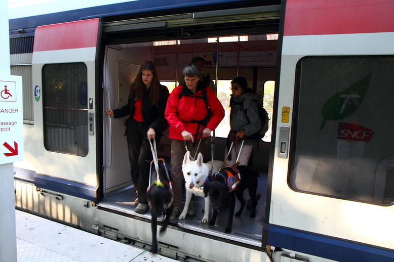 La descente du RER